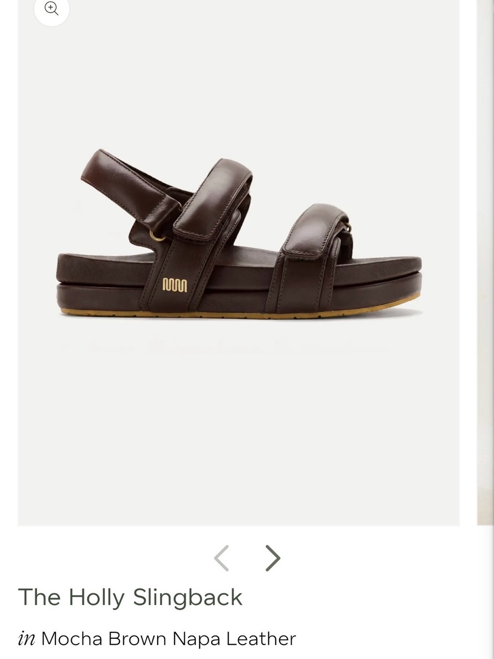 Combbi The Holly Slingback Sandal — Mocha Brown Napa Leather